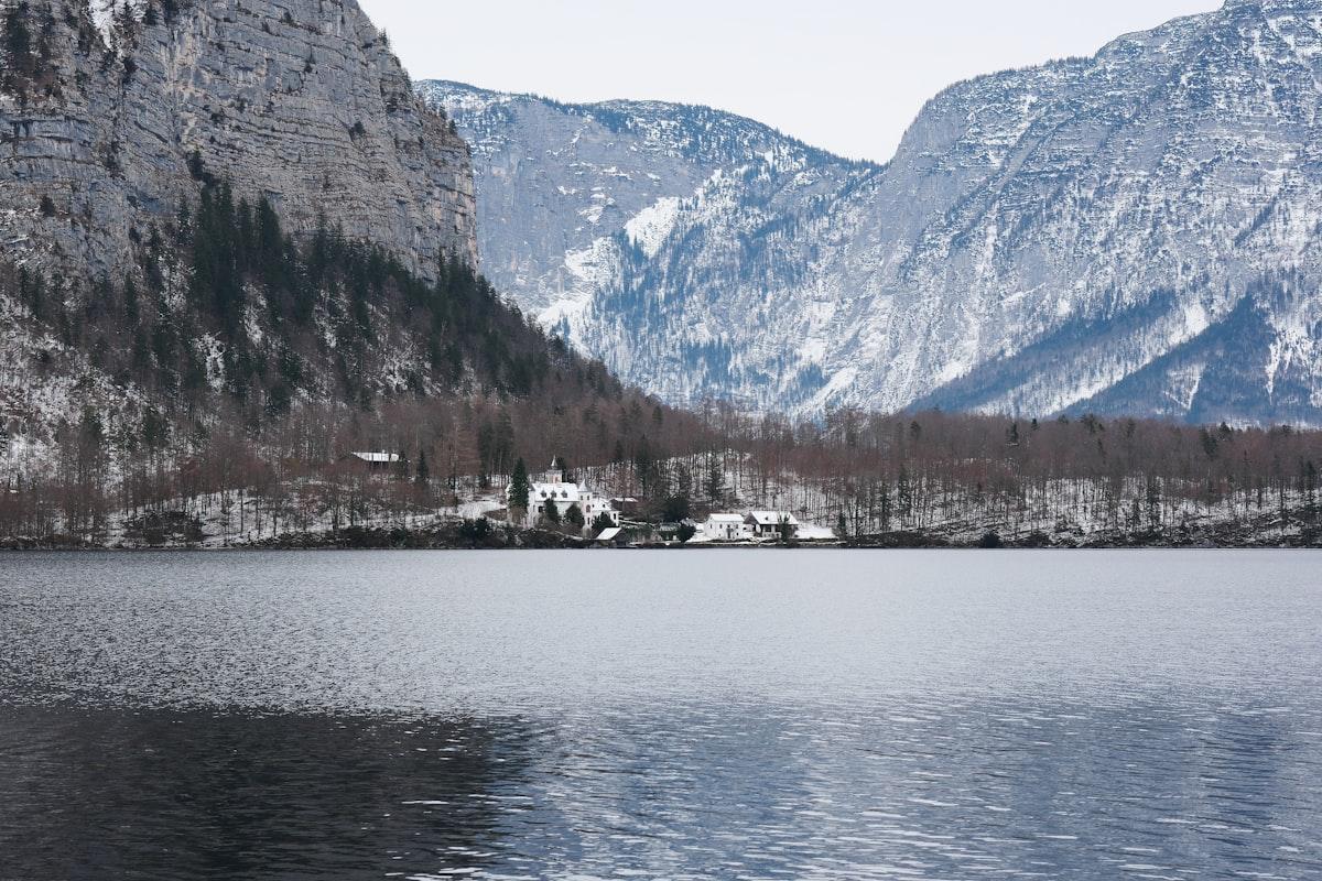 Picturesque Alpine village in winter, Austria
