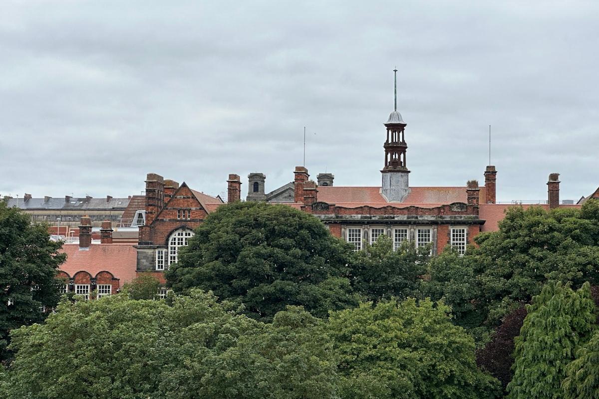 Medieval old town with cobblestone streets, Estonia