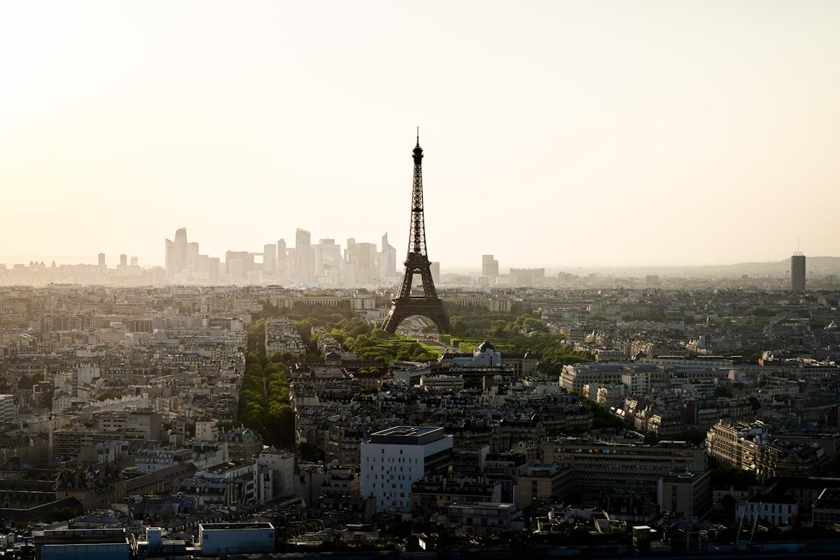 Eiffel Tower at twilight, Paris, France