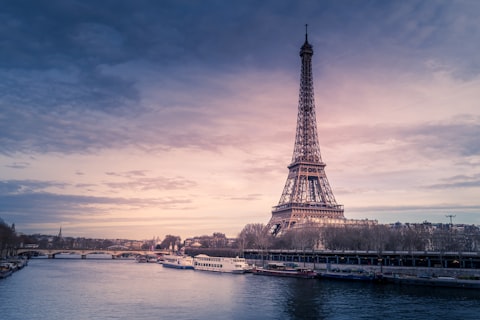 Eiffel Tower at twilight, Paris, France